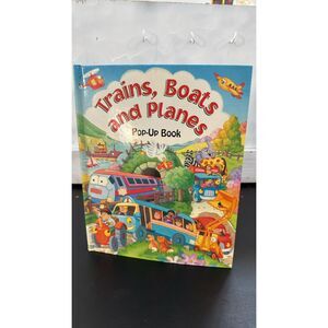 Pop up Book Trains, Boats and Planes RARE extra large 2003